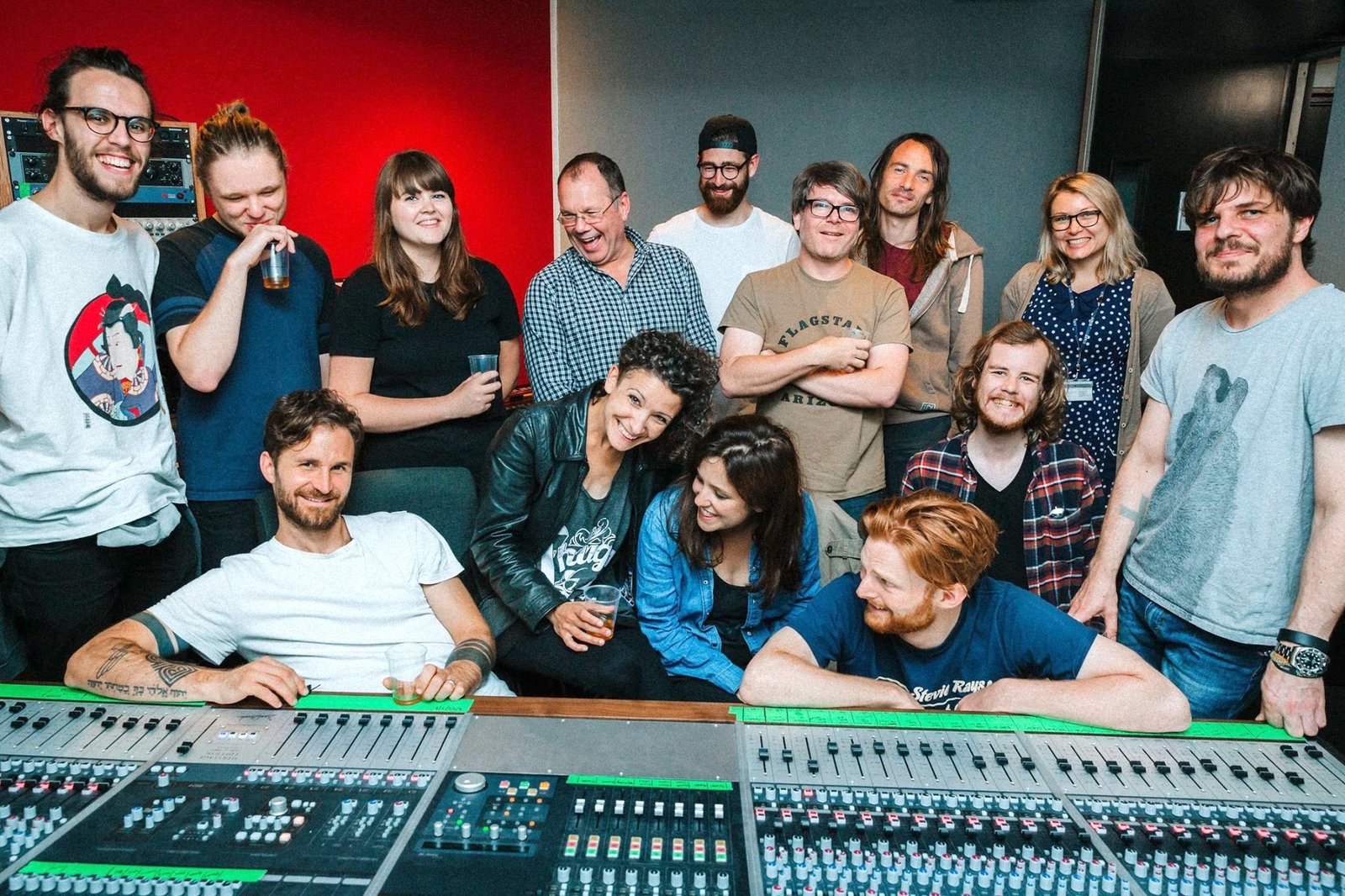 Flight Bridgade with producer Chris Porter and VS interns in the control room