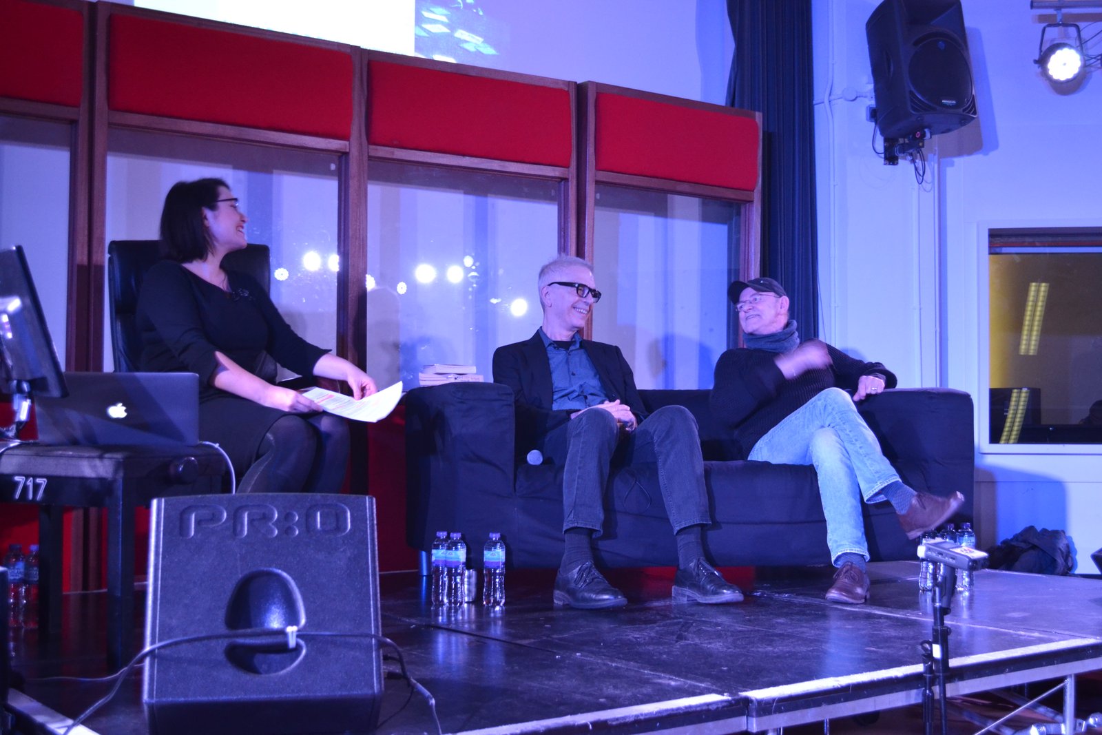 Tony Visconti and Woody Woodmansey in conversation with Leah Kardos at Visconti Studio