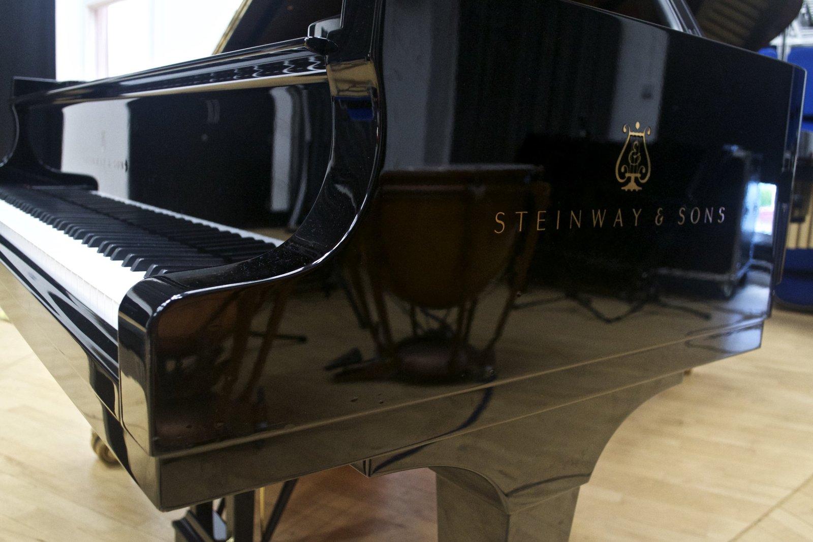 The Steinway Model D concert grand in the live room