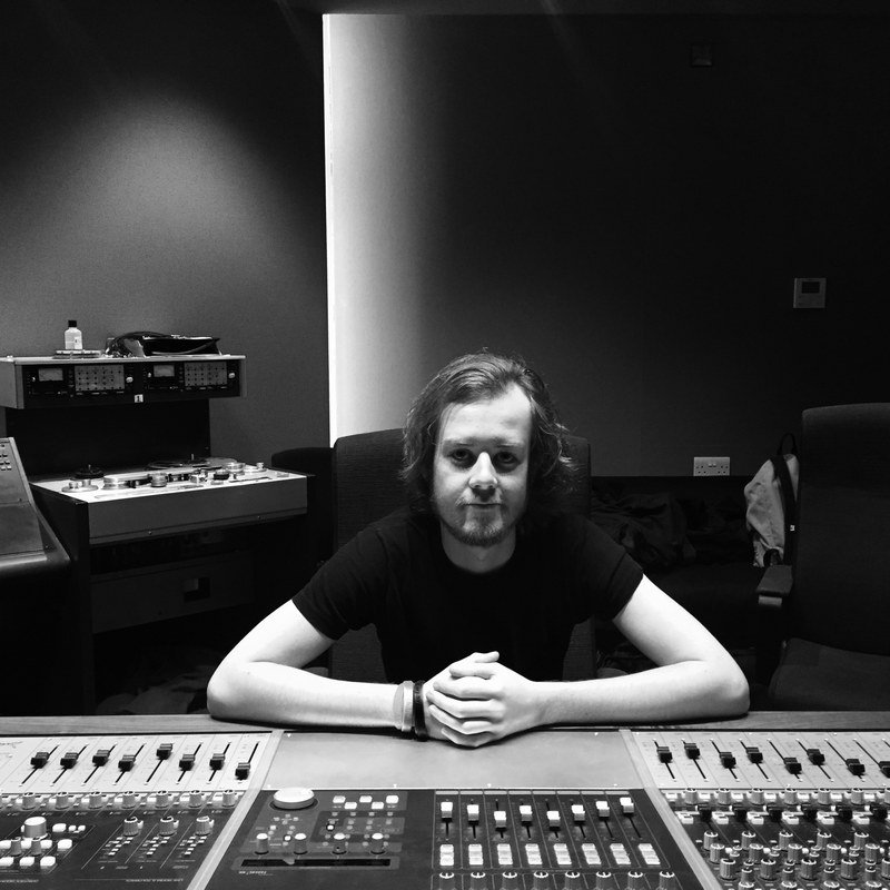 Rob Plummer, Senior Engineer, at the Audient console